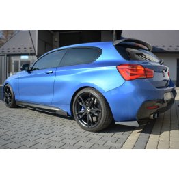 Накладки сплиттеры на пороги Вариант 3 на BMW 1 F20 M-Power рестайл